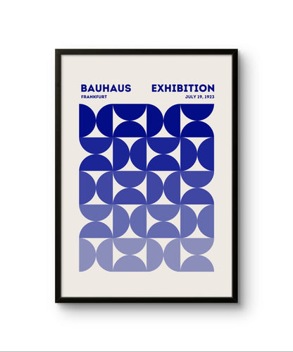 Bauhaus Blue – Premium Abstract Art Print