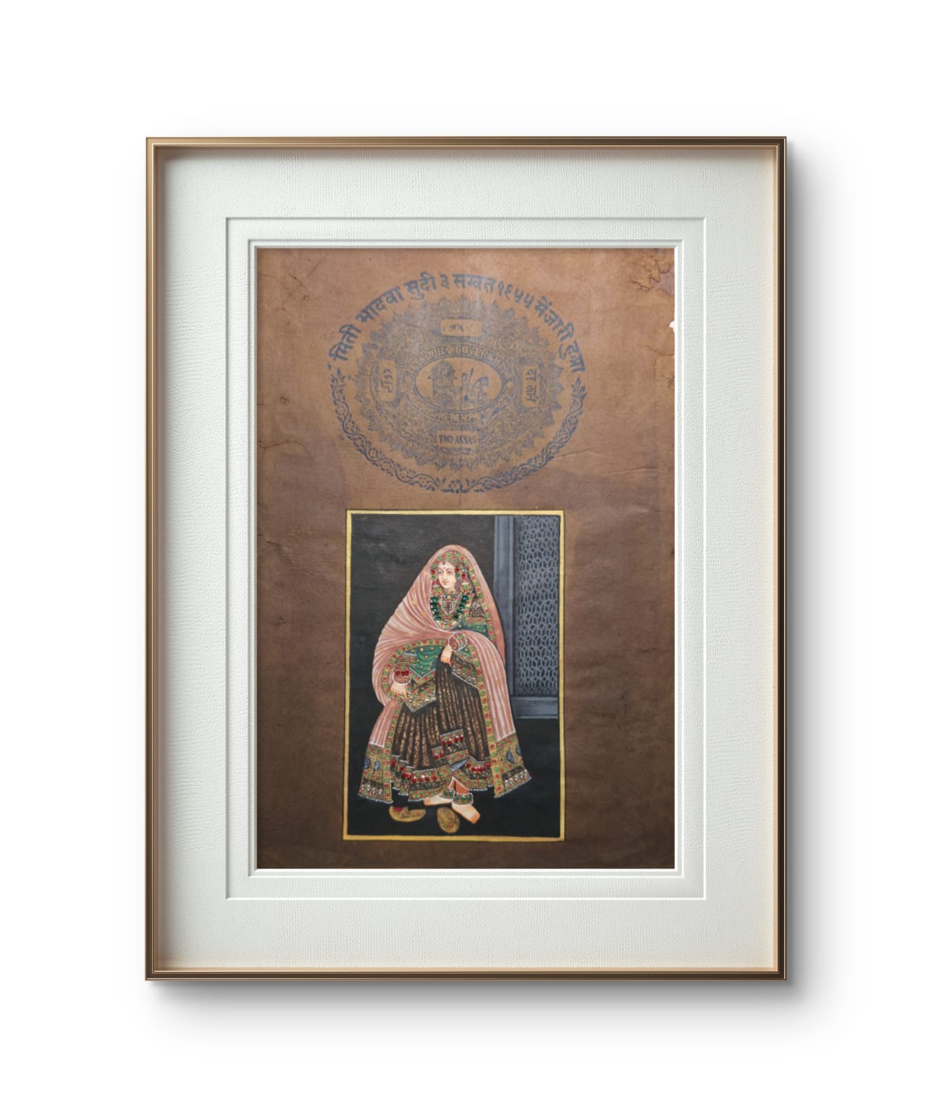 Embellished Raja and Rani - Folio Art - Set of 2