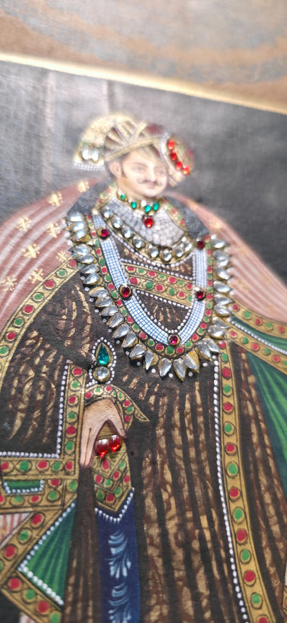 Embellished Raja and Rani - Folio Art - Set of 2