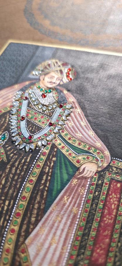 Embellished Raja and Rani - Folio Art - Set of 2