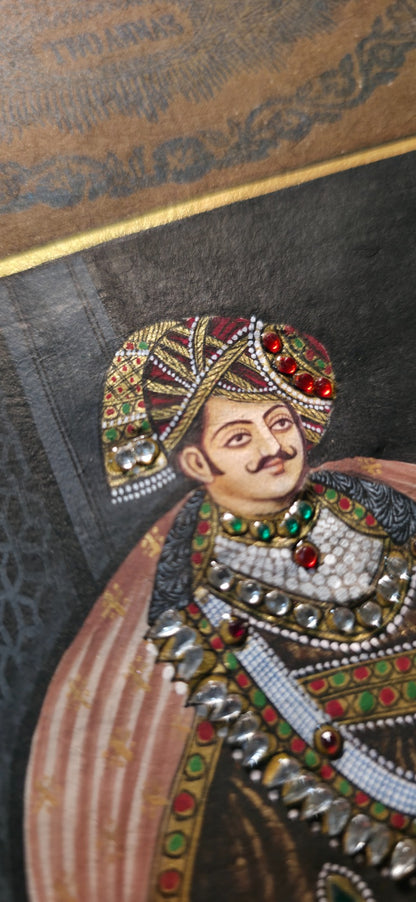 Embellished Raja and Rani - Folio Art - Set of 2