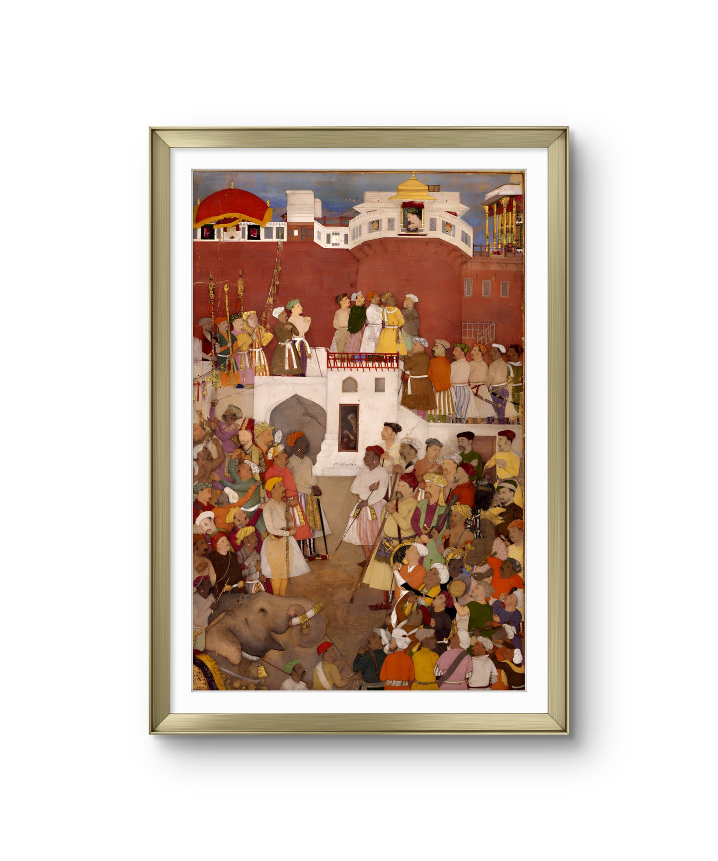 Emperor Jahangir at the Jharoka Window of the Agra Fort