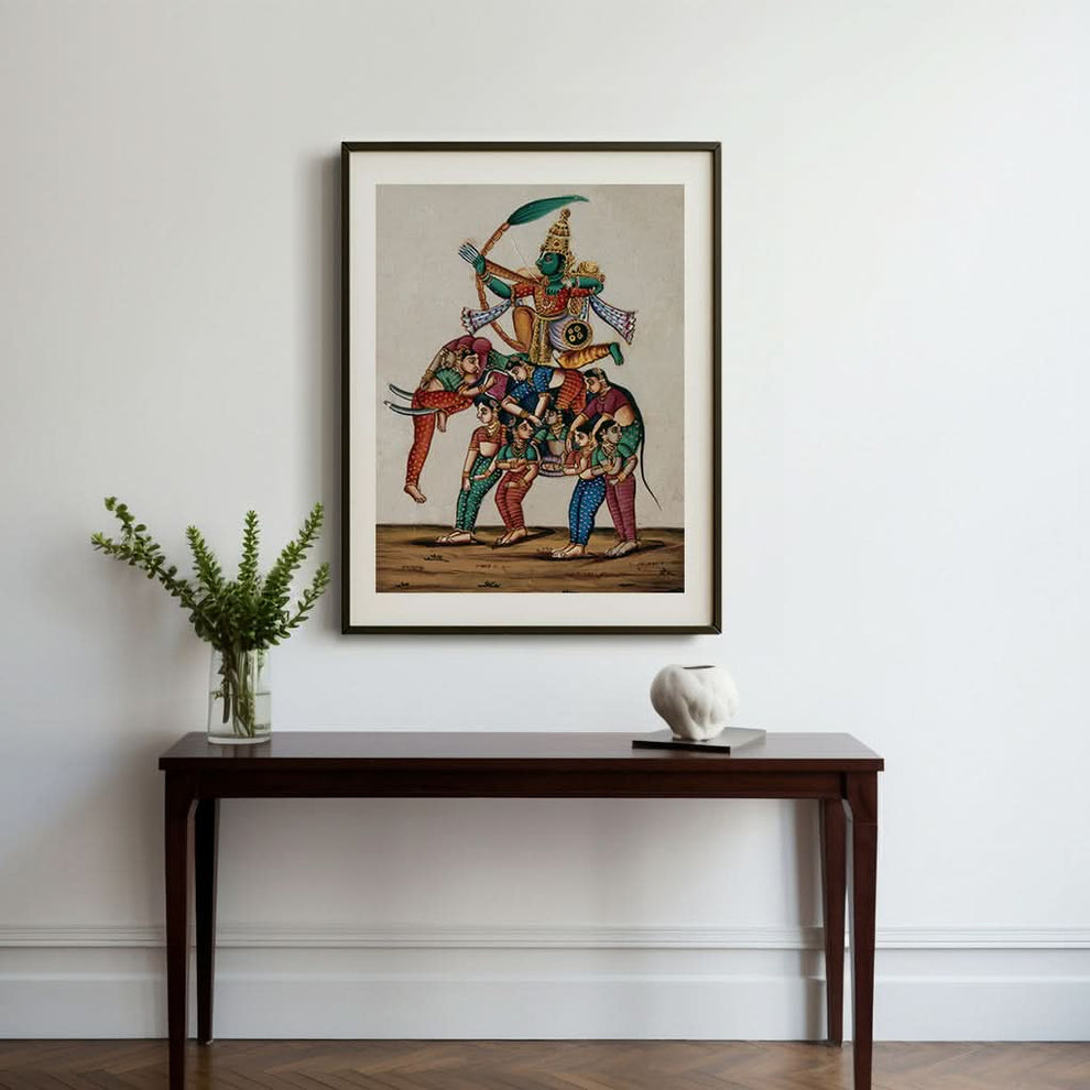 gouache painting of manmatha kama Wall Art by Bombay Home Store ...