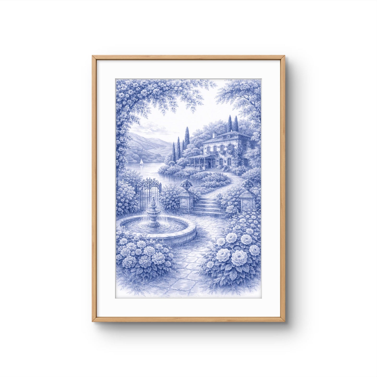Royal Blue Landscapes -Set of 3