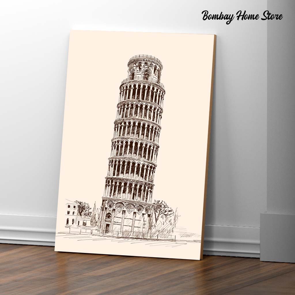 Leaning Tower - Lineart