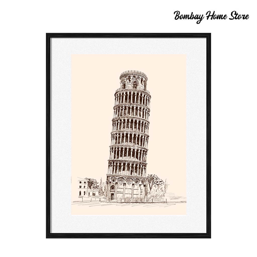 Leaning Tower - Lineart