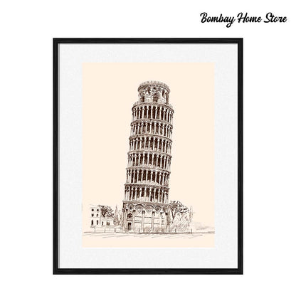 Leaning Tower - Lineart